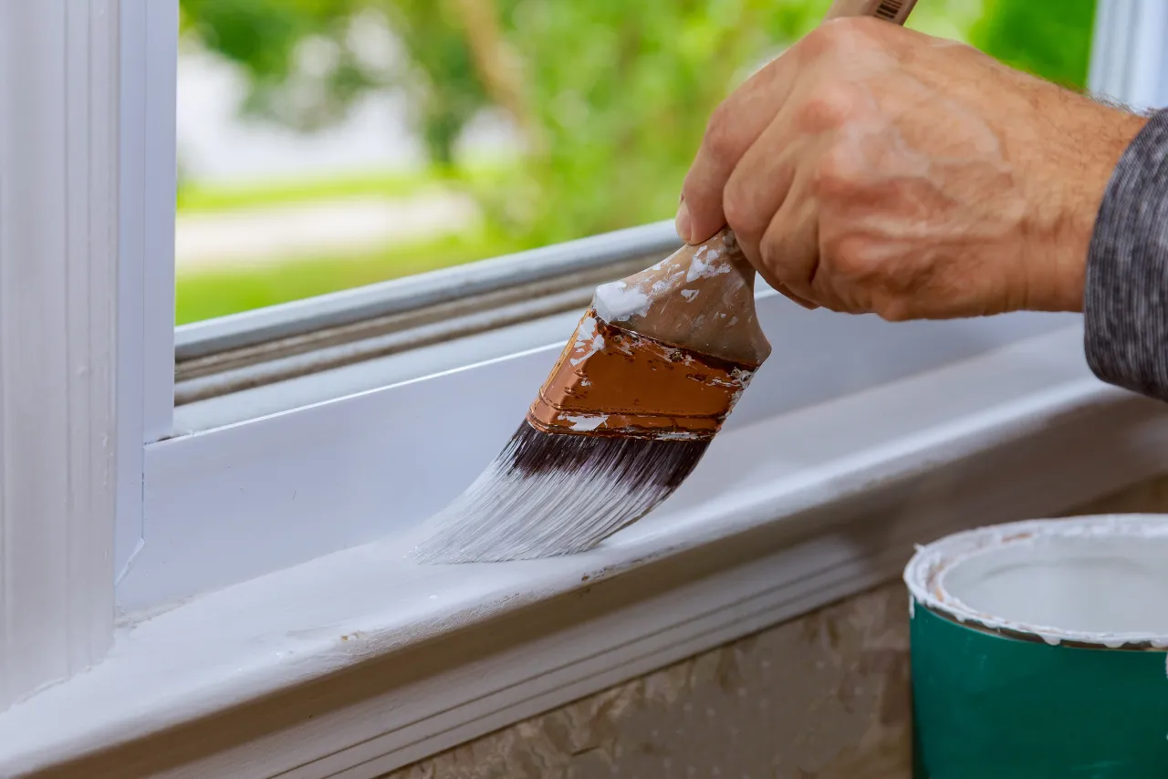 Exterior painting and surface prep on a Connecticut house