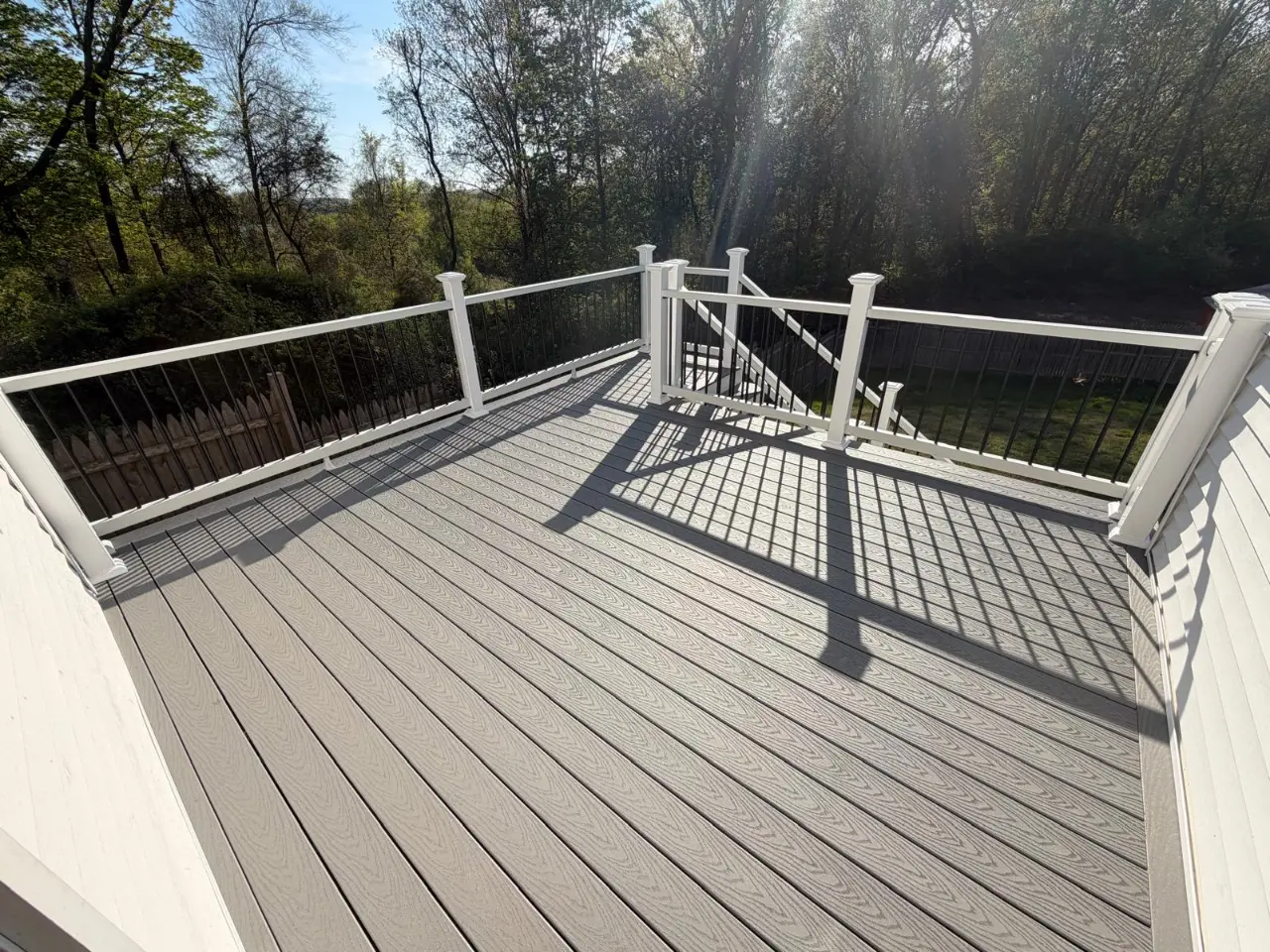 Finished deck project in Connecticut