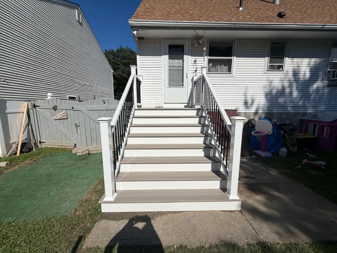 Wooden deck project in Connecticut